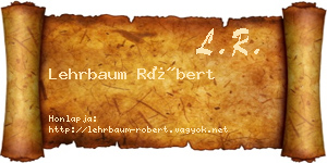 Lehrbaum Róbert névjegykártya